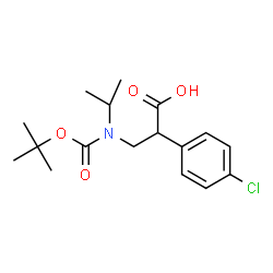 ChemSpider 2D Image | 2-(4-Chlorophenyl)-3-(isopropyl{[(2-methyl-2-propanyl)oxy]carbonyl}amino)propanoic acid | C17H24ClNO4