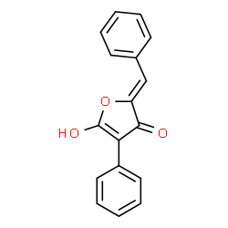 ChemSpider 2D Image | (2Z)-2-Benzylidene-5-hydroxy-4-phenyl-3(2H)-furanone | C17H12O3
