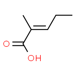 ChemSpider 2D Image | (E)-2-methyl-2-pentenoic acid | C6H10O2