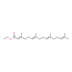 ChemSpider 2D Image | Ethyl (2E,6E,10E)-3,7,11,15-tetramethyl-2,6,10,14-hexadecatetraenoate | C22H36O2