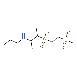 ChemSpider 2D Image | 3-{[2-(Methylsulfonyl)ethyl]sulfonyl}-N-propyl-2-butanamine | C10H23NO4S2