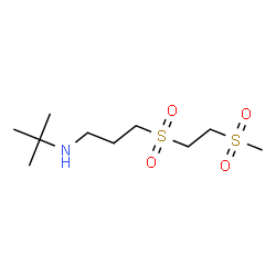 ChemSpider 2D Image | N-(2-Methyl-2-propanyl)-3-{[2-(methylsulfonyl)ethyl]sulfonyl}-1-propanamine | C10H23NO4S2