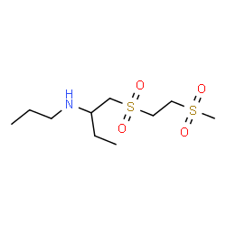 ChemSpider 2D Image | 1-{[2-(Methylsulfonyl)ethyl]sulfonyl}-N-propyl-2-butanamine | C10H23NO4S2