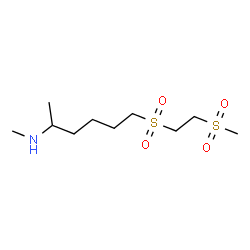 ChemSpider 2D Image | N-Methyl-6-{[2-(methylsulfonyl)ethyl]sulfonyl}-2-hexanamine | C10H23NO4S2