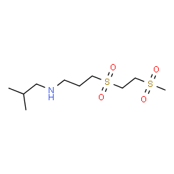 ChemSpider 2D Image | 2-Methyl-N-(3-{[2-(methylsulfonyl)ethyl]sulfonyl}propyl)-1-propanamine | C10H23NO4S2