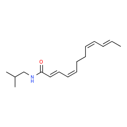 ChemSpider 2D Image | (2E,4Z,8Z,10E)-N-Isobutyl-2,4,8,10-dodecatetraenamide  | C16H25NO