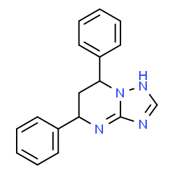ChemSpider 2D Image | 5,7-Diphenyl-1,5,6,7-tetrahydro[1,2,4]triazolo[1,5-a]pyrimidine | C17H16N4