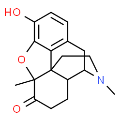 ChemSpider 2D Image | 3-Hydroxy-5,17-dimethyl-4,5-epoxymorphinan-6-one | C18H21NO3