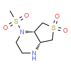 ChemSpider 2D Image | (4aR,7aS)-1-(Methylsulfonyl)octahydrothieno[3,4-b]pyrazine 6,6-dioxide | C7H14N2O4S2
