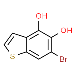 ChemSpider 2D Image | 6-Bromo-1-benzothiophene-4,5-diol | C8H5BrO2S