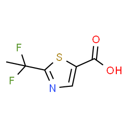 ChemSpider 2D Image | 2-(1,1-Difluoroethyl)-1,3-thiazole-5-carboxylic acid | C6H5F2NO2S