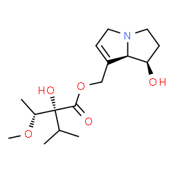 ChemSpider 2D Image | [(1R,7aR)-1-Hydroxy-2,3,5,7a-tetrahydro-1H-pyrrolizin-7-yl]methyl (2R,3R)-2-hydroxy-2-isopropyl-3-methoxybutanoate | C16H27NO5
