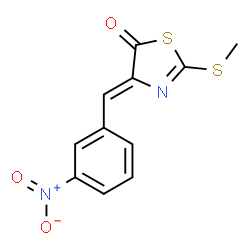 ChemSpider 2D Image | (4Z)-2-(Methylsulfanyl)-4-(3-nitrobenzylidene)-1,3-thiazol-5(4H)-one | C11H8N2O3S2
