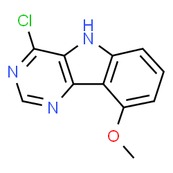 ChemSpider 2D Image | 4-Chloro-9-methoxy-5H-pyrimido[5,4-b]indole | C11H8ClN3O