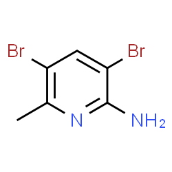 ChemSpider 2D Image | 2-Amino-3,5-dibromo-6-picoline | C6H6Br2N2