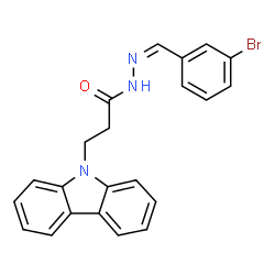 ChemSpider 2D Image | N'-[(Z)-(3-Bromophenyl)methylene]-3-(9H-carbazol-9-yl)propanehydrazide | C22H18BrN3O