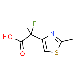 ChemSpider 2D Image | Difluoro(2-methyl-1,3-thiazol-4-yl)acetic acid | C6H5F2NO2S