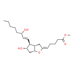 ChemSpider 2D Image | Methyl (5E,8beta,9beta,11beta,12alpha,13E,15S)-11,15-dihydroxy-6,9-epoxyprosta-5,13-dien-1-oate | C21H34O5