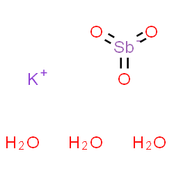 ChemSpider 2D Image | Potassium trioxoantimonate(1-) hydrate (1:1:3) | H6KO6Sb