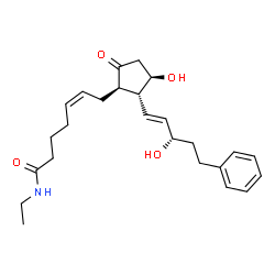 ChemSpider 2D Image | (5Z)-N-Ethyl-7-{(1R,2R,3R)-3-hydroxy-2-[(1E,3S)-3-hydroxy-5-phenyl-1-penten-1-yl]-5-oxocyclopentyl}-5-heptenamide | C25H35NO4