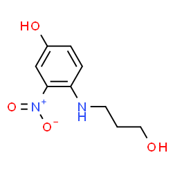 ChemSpider 2D Image | 4-HYDROXYPROPYLAMINO-3-NITROPHENOL | C9H12N2O4