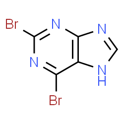 ChemSpider 2D Image | 2,6-Dibromo-1H-purine | C5H2Br2N4