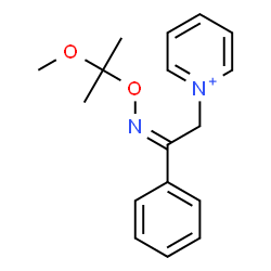 ChemSpider 2D Image | 1-[(2Z)-2-{[(2-Methoxy-2-propanyl)oxy]imino}-2-phenylethyl]pyridinium | C17H21N2O2