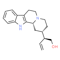 ChemSpider 2D Image | (2R)-2-[(2S,12bR)-1,2,3,4,6,7,12,12b-Octahydroindolo[2,3-a]quinolizin-2-yl]-3-buten-1-ol | C19H24N2O