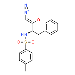 ChemSpider 2D Image | (1Z,3S)-1-Diazonio-3-{[(4-methylphenyl)sulfonyl]amino}-4-phenyl-1-buten-2-olate | C17H17N3O3S