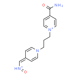 ChemSpider 2D Image | 4-Carbamoyl-1-(3-{4-[(oxoammonio)methylene]-1(4H)-pyridinyl}propyl)pyridinium | C15H18N4O2