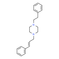 ChemSpider 2D Image | 1-(2-Phenylethyl)-4-[(2E)-3-phenyl-2-propen-1-yl]piperazine | C21H26N2