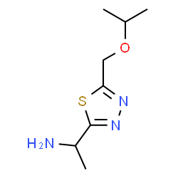 ChemSpider 2D Image | 1-[5-(Isopropoxymethyl)-1,3,4-thiadiazol-2-yl]ethanamine | C8H15N3OS