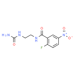 ChemSpider 2D Image | N-[2-(Carbamoylamino)ethyl]-2-fluoro-5-nitrobenzamide | C10H11FN4O4