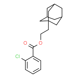 ChemSpider 2D Image | 2-(Adamantan-1-yl)ethyl 2-chlorobenzoate | C19H23ClO2