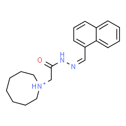 ChemSpider 2D Image | 1-{2-[(2Z)-2-(1-Naphthylmethylene)hydrazino]-2-oxoethyl}azocanium | C20H26N3O