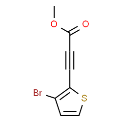 ChemSpider 2D Image | Methyl 3-(3-bromo-2-thienyl)-2-propynoate | C8H5BrO2S