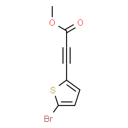 ChemSpider 2D Image | Methyl 3-(5-bromo-2-thienyl)-2-propynoate | C8H5BrO2S
