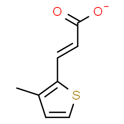 ChemSpider 2D Image | (2E)-3-(3-Methyl-2-thienyl)acrylate | C8H7O2S