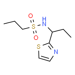 ChemSpider 2D Image | N-[1-(1,3-Thiazol-2-yl)propyl]-1-propanesulfonamide | C9H16N2O2S2