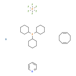 ChemSpider 2D Image | (1Z,5Z)-cycloocta-1,5-diene; iridium; pyridine; tricyclohexylphosphane; hexafluorophosphate | C31H50F6IrNP2