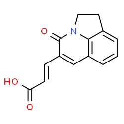 ChemSpider 2D Image | (2E)-3-(4-Oxo-1,2-dihydro-4H-pyrrolo[3,2,1-ij]quinolin-5-yl)acrylic acid | C14H11NO3