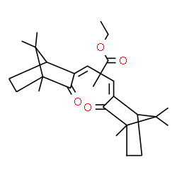 ChemSpider 2D Image | Ethyl (3Z)-2-methyl-3-(4,7,7-trimethyl-3-oxobicyclo[2.2.1]hept-2-ylidene)-2-[(Z)-(4,7,7-trimethyl-3-oxobicyclo[2.2.1]hept-2-ylidene)methyl]propanoate | C27H38O4