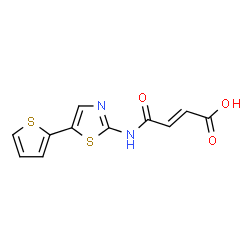 ChemSpider 2D Image | (2E)-4-Oxo-4-{[5-(2-thienyl)-1,3-thiazol-2-yl]amino}-2-butenoic acid | C11H8N2O3S2