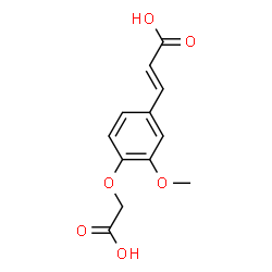 ChemSpider 2D Image | (2E)-3-[4-(Carboxymethoxy)-3-methoxyphenyl]acrylic acid | C12H12O6