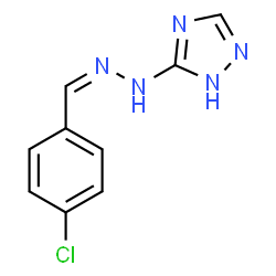 ChemSpider 2D Image | 5-[(2Z)-2-(4-Chlorobenzylidene)hydrazino]-1H-1,2,4-triazole | C9H8ClN5