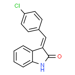 ChemSpider 2D Image | (3E)-3-(4-Chlorobenzylidene)-1,3-dihydro-2H-indol-2-one | C15H10ClNO