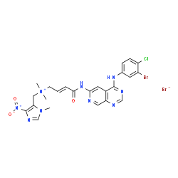 ChemSpider 2D Image | tarloxotinib bromide | C24H24Br2ClN9O3