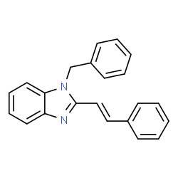 ChemSpider 2D Image | 1-Benzyl-2-[(E)-2-phenylvinyl]-1H-benzimidazole | C22H18N2