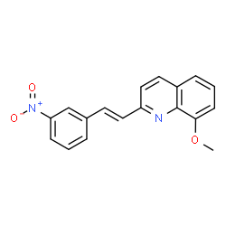 ChemSpider 2D Image | 8-methoxy-2-[2-(3-nitrophenyl)ethenyl]quinoline | C18H14N2O3
