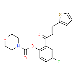 ChemSpider 2D Image | 4-Chloro-2-[(2E)-3-(2-thienyl)-2-propenoyl]phenyl 4-morpholinecarboxylate | C18H16ClNO4S